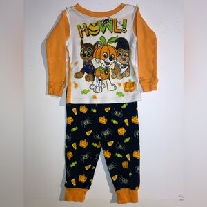 Paw Patrol Orange and Black Baby Halloween Outfit 2 piece Jammie’s